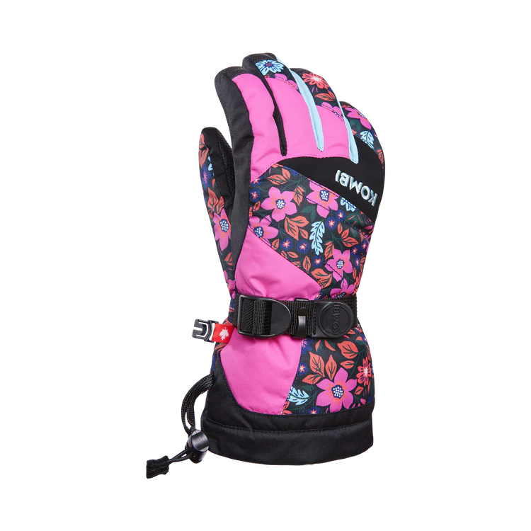 Original Kombi Mini Flowers Jr Gloves - Warm & Stylish Winter Gloves for Kids - Perfect for Snow Play, School, and Outdoor Activities