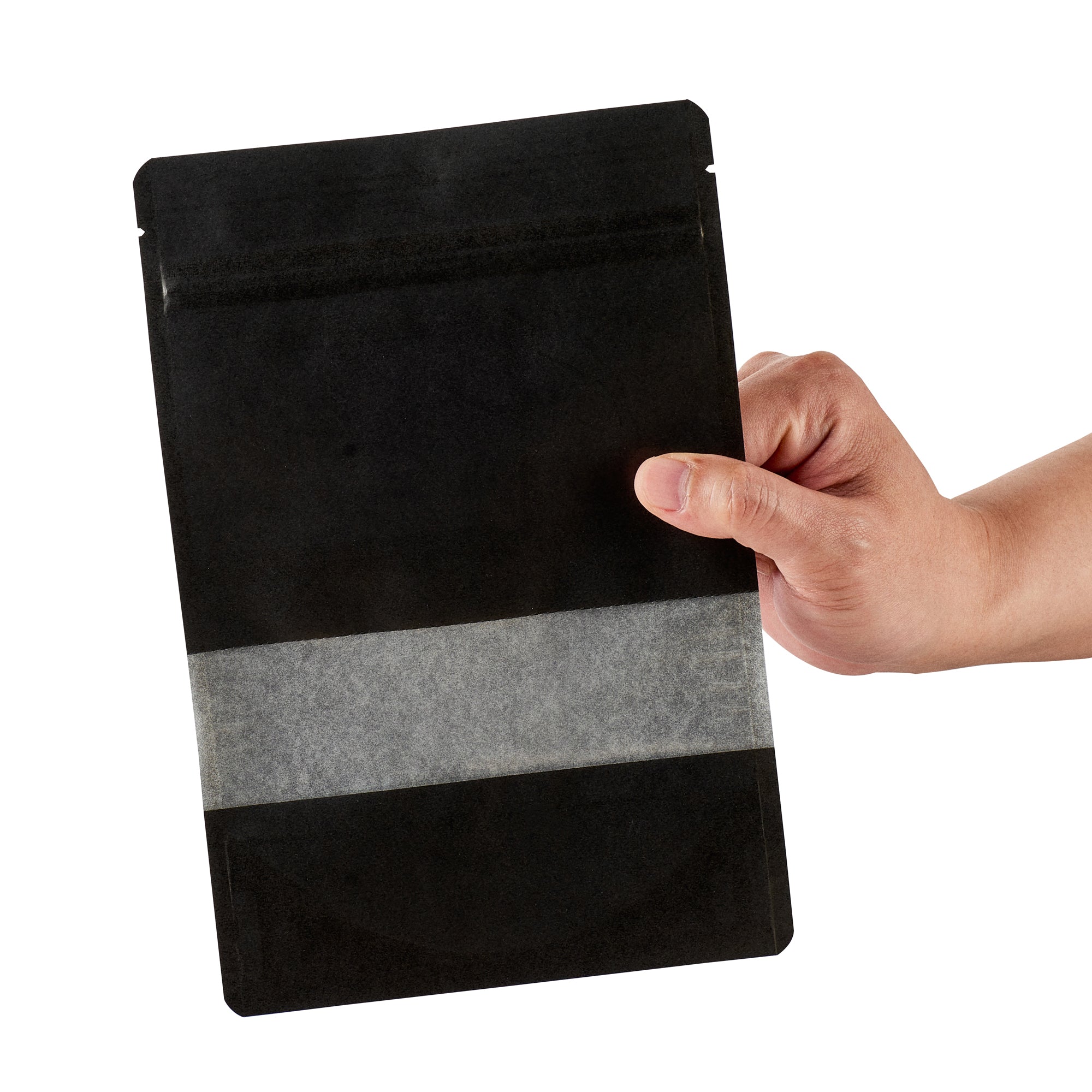Heat Sealable Black Plastic Large Window Bags - 9