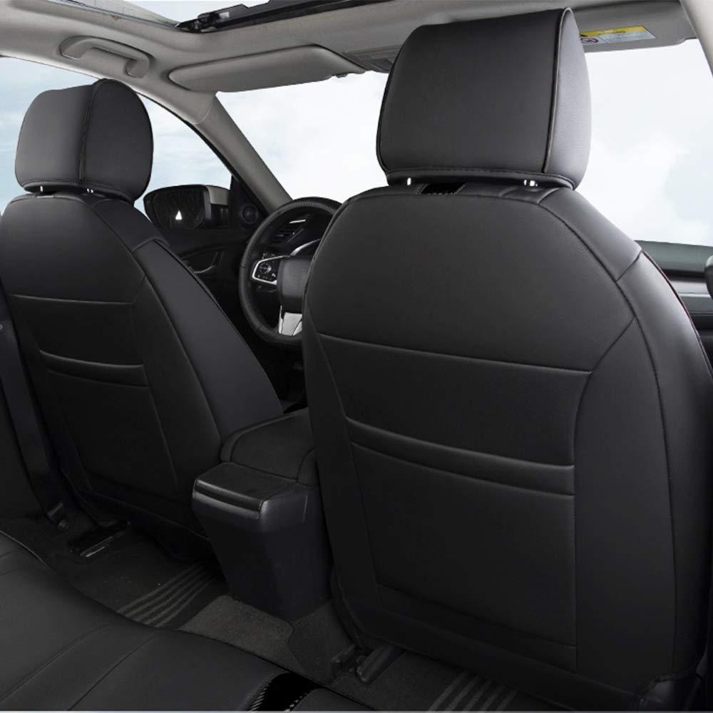 Premium Custom Full Set Leather Seat Covers for 2007 Cadillac Escalade - 6-Seat Black Car Seat Protectors | Perfect for Family Road Trips & Luxury Vehicle Protection