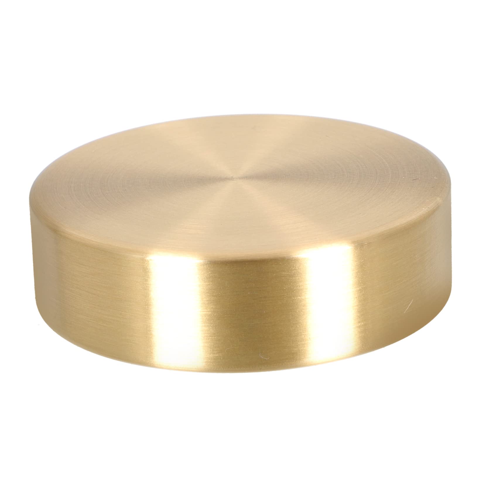 FOYTOKI 4-Piece Brass Round Paperweight Set - Heavy Duty Ruler Paper Weights for Painting, Calligraphy, Office & Crafting - Perfect for Artists, Drafting & Document Organization