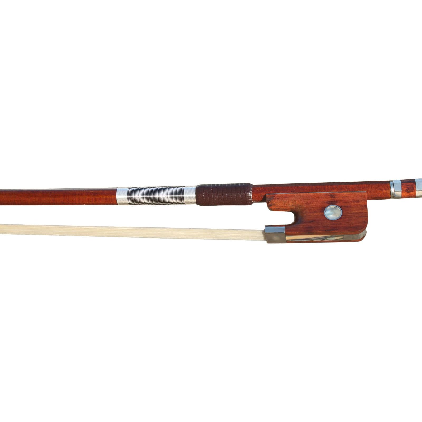 Professional 4/4 Full Size Carbon Fiber & Pernambuco Wood Hybrid Cello Bow with Snakewood Frog & Natural Horsehair - Perfect for Orchestral Performances, Solo Practice & Studio Recordings