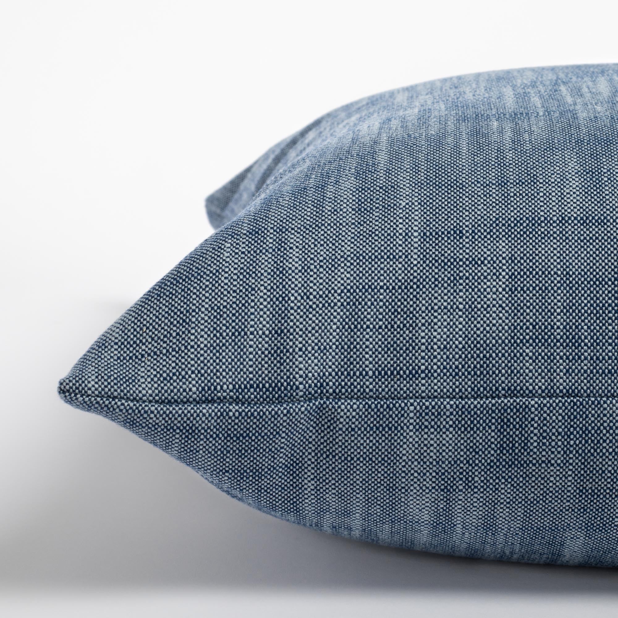 Premium 22x22 Inch Outdoor Pillow Cover - Indigo Blue Waterproof Decorative Throw Pillow for Patio, Garden, Poolside & Porch Furniture - All-Weather Cushion for Lounge Chairs, Sofas and Daybeds