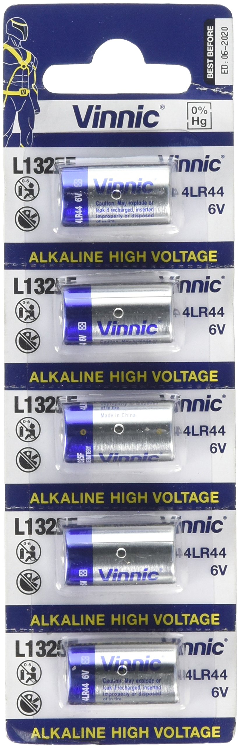 6V Alkaline Replacement Batteries (5-Pack) - Compatible with L1325, 4LR44 - Perfect for Medical Devices, Calculators & Electronic Toys