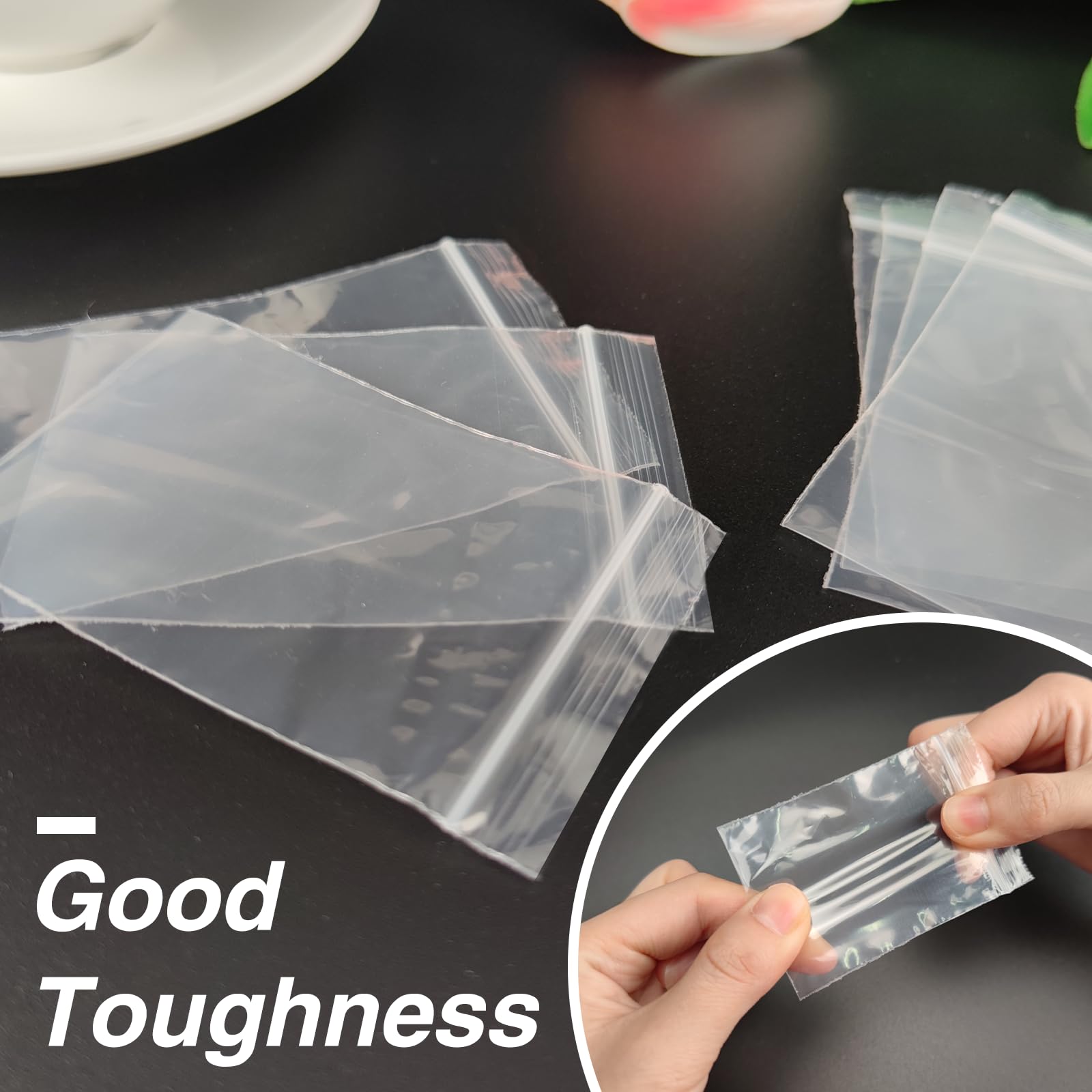 360pcs 3x5 Inch Clear Plastic Jewelry Bags - 2 Mil Thick Resealable Zip Lock Bags for Small Business, Storage, Candy, Beads & Crafts | Perfect for Organizing Jewelry, Snacks, Office Supplies & DIY Projects