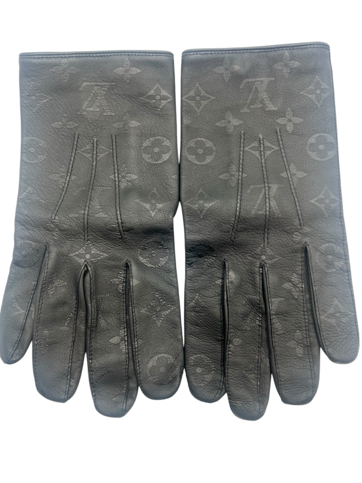 Louis Vuitton Monogram Eclipse Leather Gloves for Men & Women - Luxury Winter Fashion Accessory for Driving, Travel & Formal Events