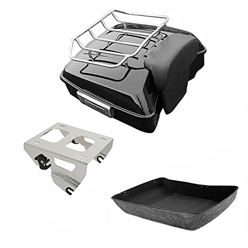 Harley-Davidson Tour Pack Trunk Backrest & Luggage Rack - Universal Fit for Touring CVO, Road King, Road Glide, Street Glide, Electra Glide (2014-2023) - Heavy-Duty Solo Mounting Rack for Long Rides & Road Trips