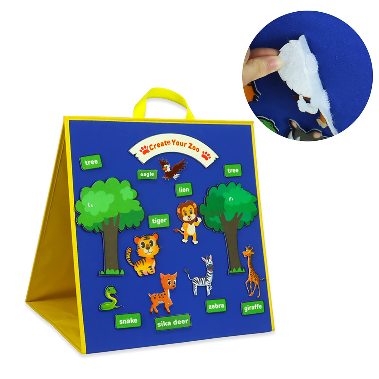 Double-Sided Felt Teaching Board 17x17 Inch - Classroom & Homeschool Learning Aid for Kids