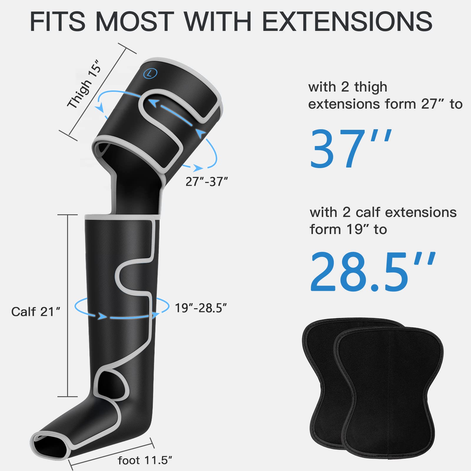 CINCOM Leg Massager with Heat & Air Compression - 3 Heat Levels, 3 Massage Modes & 3 Intensities for Improved Circulation - Perfect Father's Day & Mother's Day Gift for Relaxation, Recovery & Pain Relief