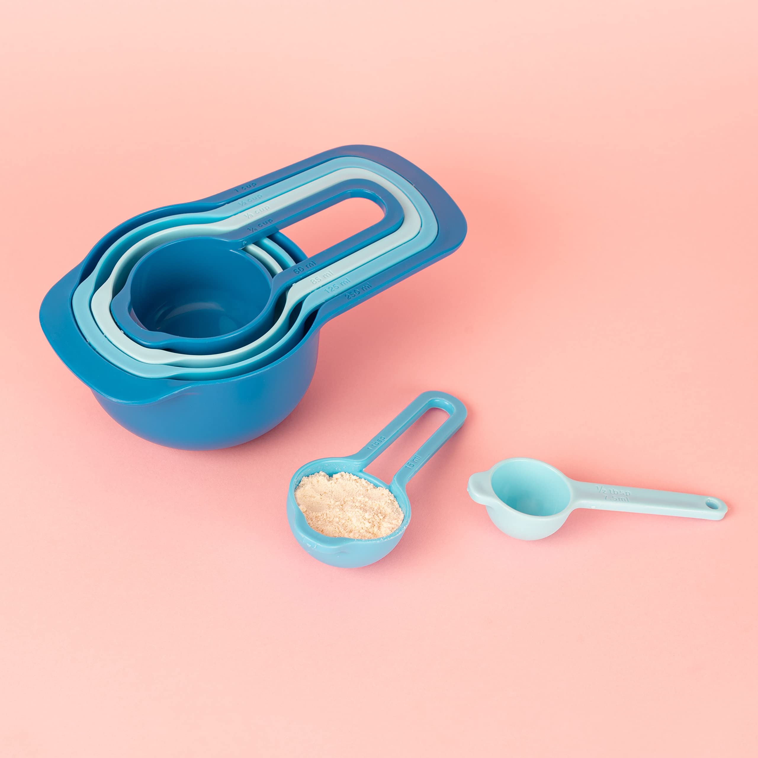 Rena Germany - Premium Measuring Cups and Spoons Set for Baking - Stainless Steel Kitchen Tools - Tablespoon & Teaspoon Measuring Set - Perfect for Cakes, Cookies & Pastry Baking