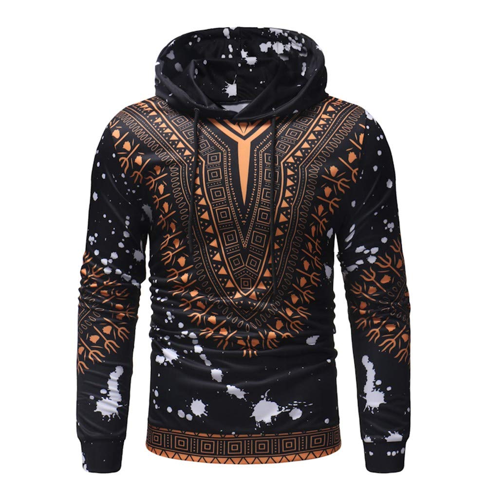 YIUYIU Men's Autumn Winter Long Sleeve Hooded Sweatshirt - Button Front Pullover with Color Block Design | Casual Streetwear, Outdoor Activities & Layering Essential