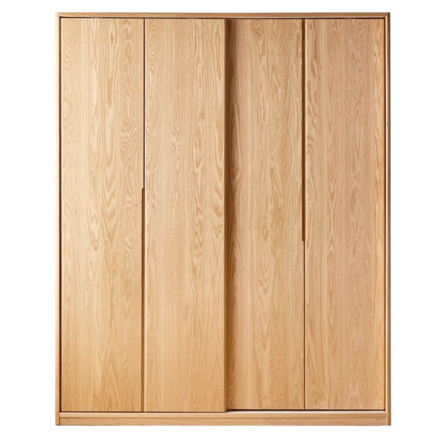 Solid Oak Wood Sliding Door Wardrobe - Durable & Stylish Closet Storage for Bedroom, Living Room, and Office Organization