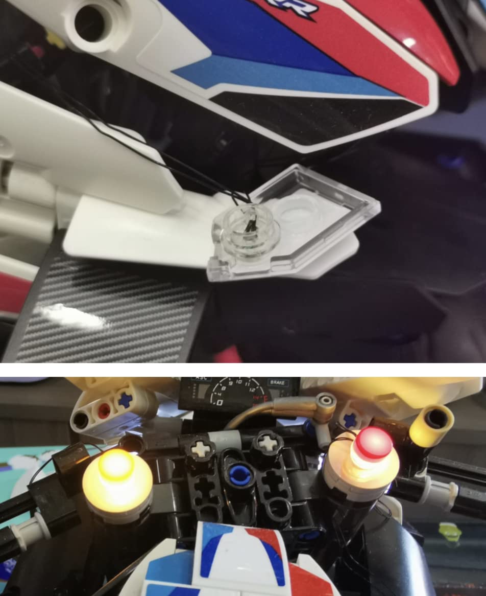 LED Lighting Kit for Lego Technic BMW M 1000 RR 42130 Motorcycle Model - Compatible with Official Lego Sets (Model Not Included) - Perfect for Night Display & Showcase Collection