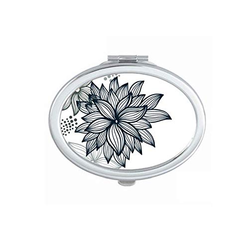 DIYthinker Colorful Floral Art Grain Pattern Portable Folding Mirror - Double-Sided Hand Mirror for Makeup, Travel, Home Decor & Vanity Accessories