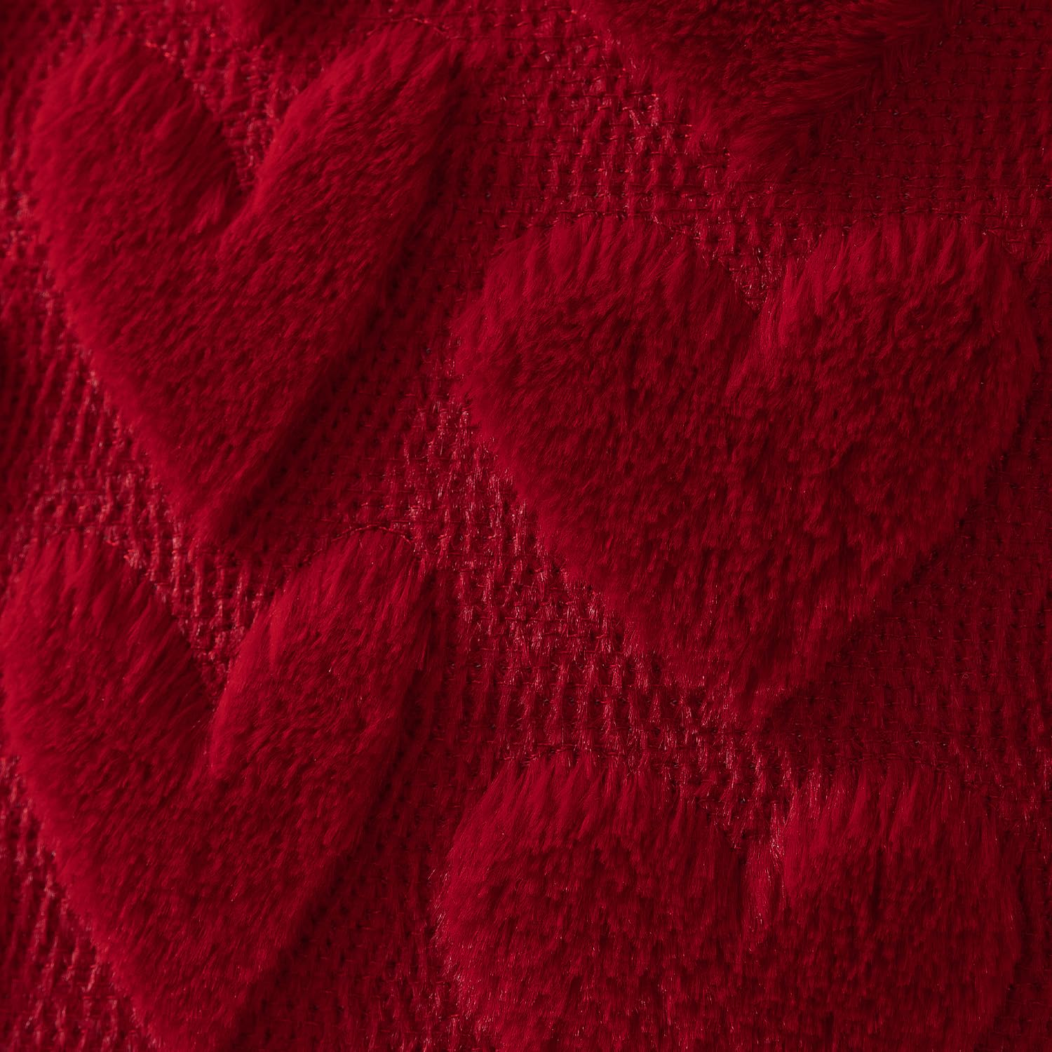 Valentine's Day Pillow Covers Set of 2 - 18x18 Inch Red Heart Plush Faux Fur Jacquard Throw Pillows for Sofa, Bedroom, Couch - Romantic Home Decor for Valentine's Day, Christmas, Holidays & Festivals - Perfect for Couples Gift & Cozy Home Decoration