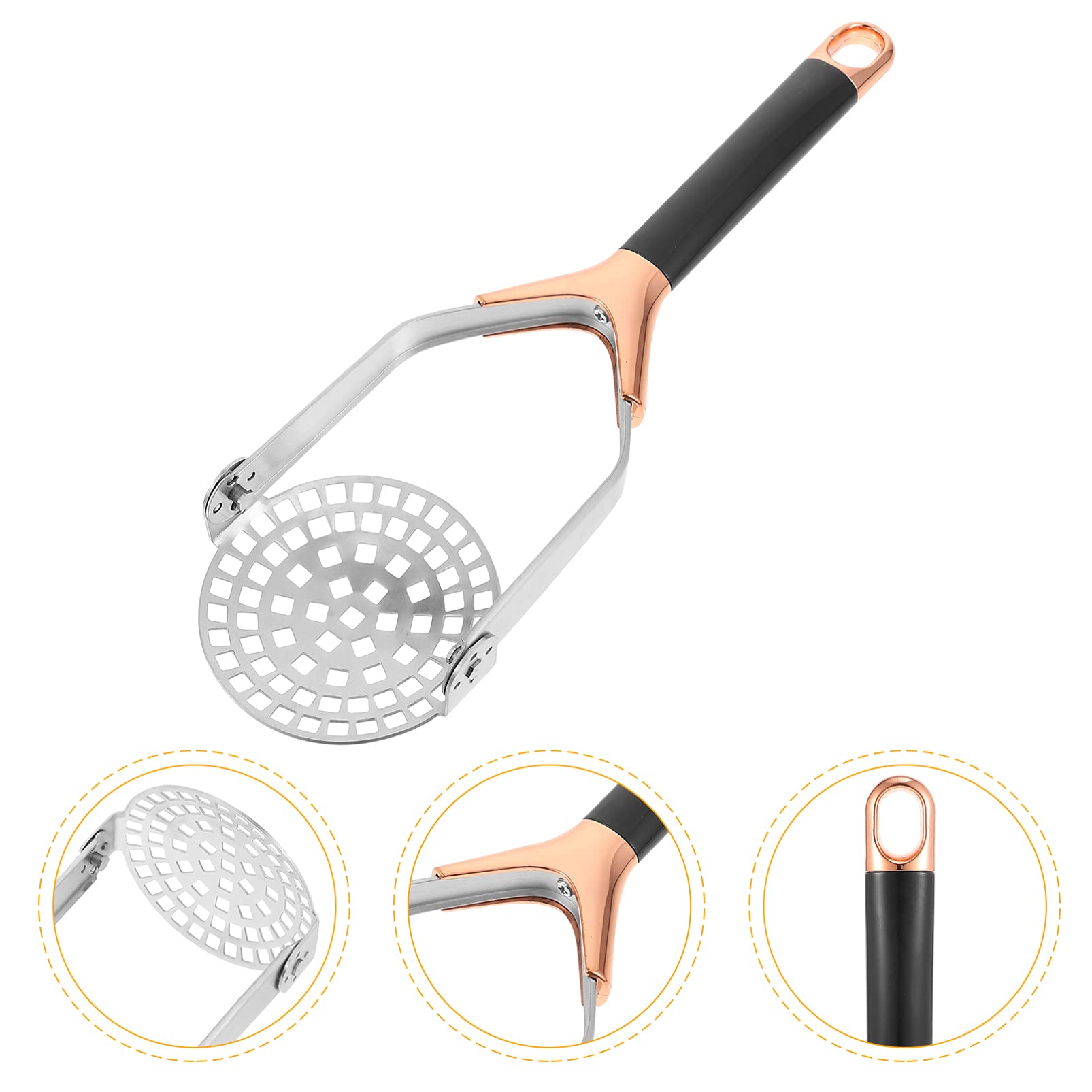 Premium Stainless Steel Potato Masher & Ricer - Heavy Duty Manual Potato Presser for Smooth Mashed Potatoes, Vegetables & Fruits - Ideal for Home Cooking, Baking & Meal Prep