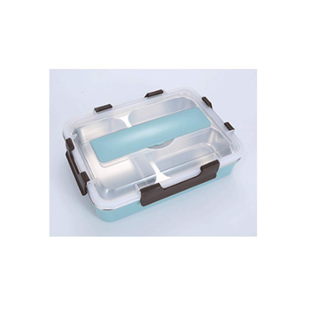 GYDWCH Insulated Lunch Box for Kids - Reusable Plastic Bento Container with Compartments | Blue Color | Perfect for School, Work & Picnics