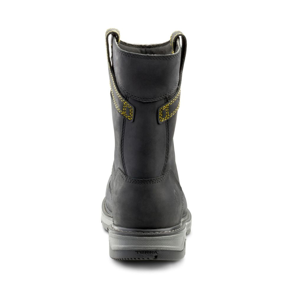 Terra Patton Waterproof Unisex 8-Inch Alloy Toe CSA Certified Pull-On Work Boots TR0A4TCBBLK - Ideal for Construction, Landscaping & Heavy-Duty Industrial Work