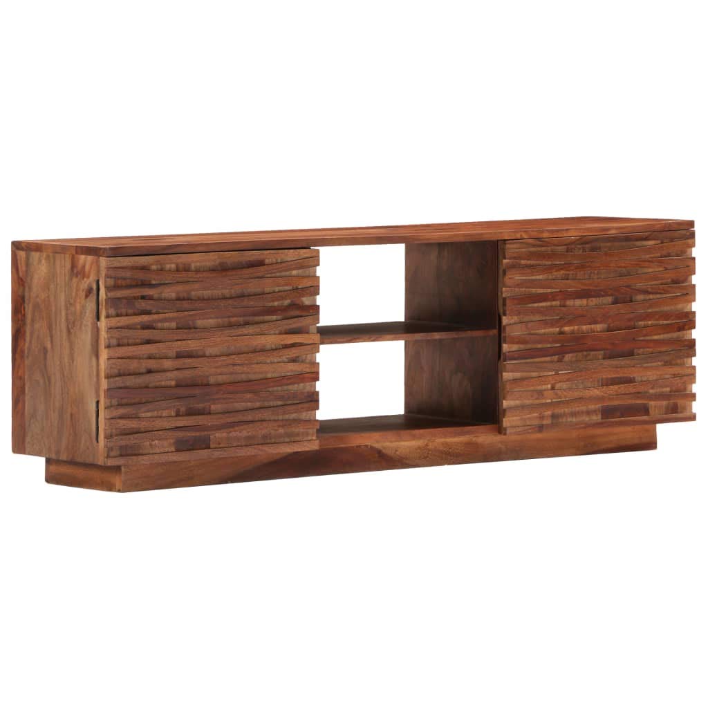 vidaXL Retro TV Stand for Flat Screen TVs - Modern Entertainment Center with 2 Cabinet Doors & 2 Compartments - Holds Gaming Consoles & Cable Box (47.2