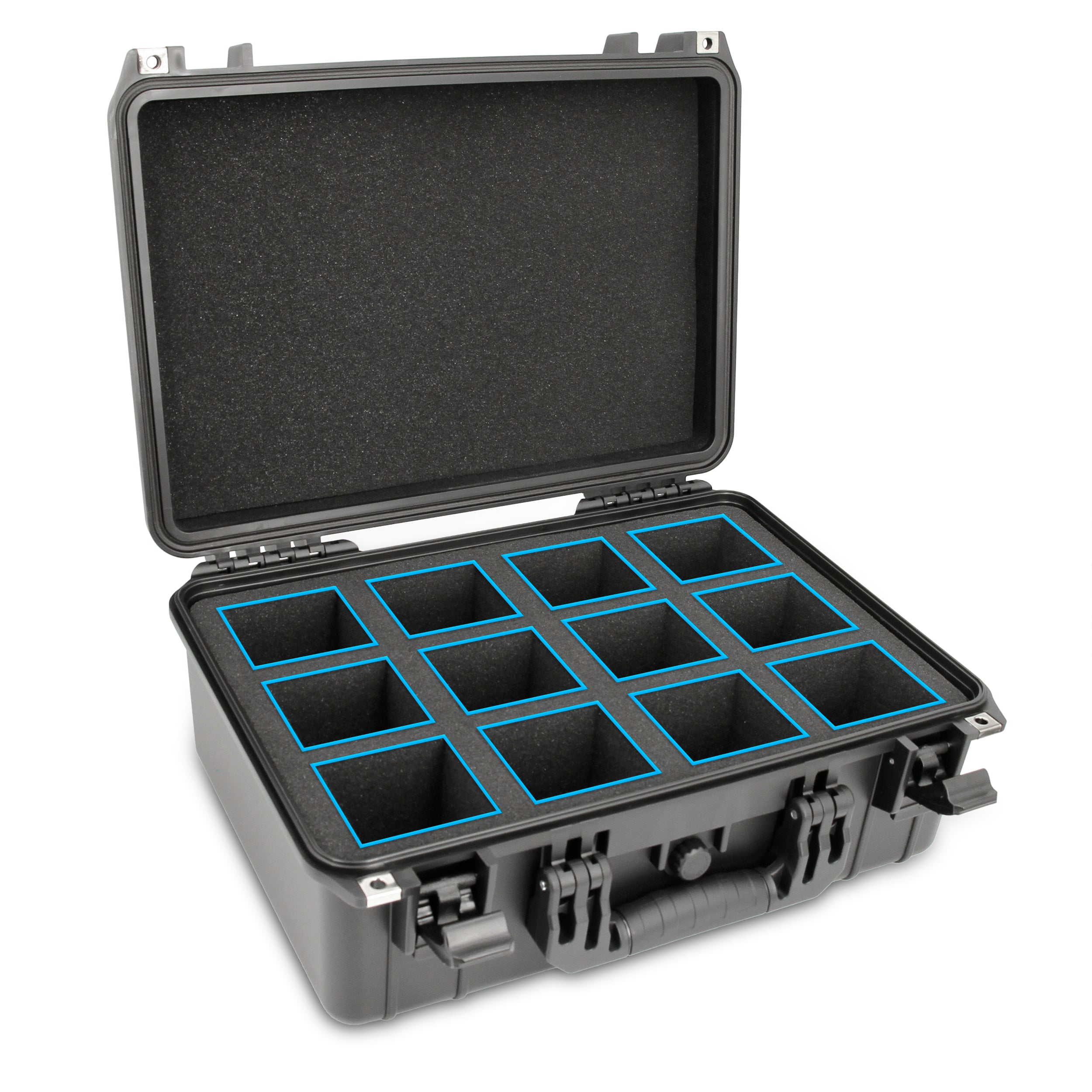 CASEMATIX Graded Card Case for 130 PSA Graded Sports Trading Cards - Waterproof Trading Card Storage Box with 12 Adjustable Dividers - Perfect for Collectors, Sports Memorabilia Protection & Card Show Display