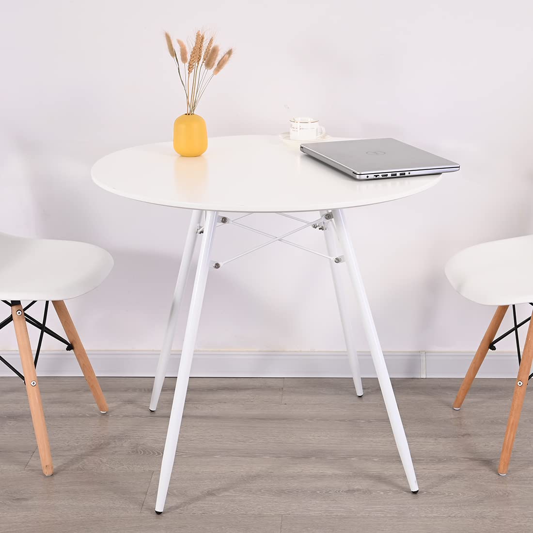Modern White Round Dining Table 31.5