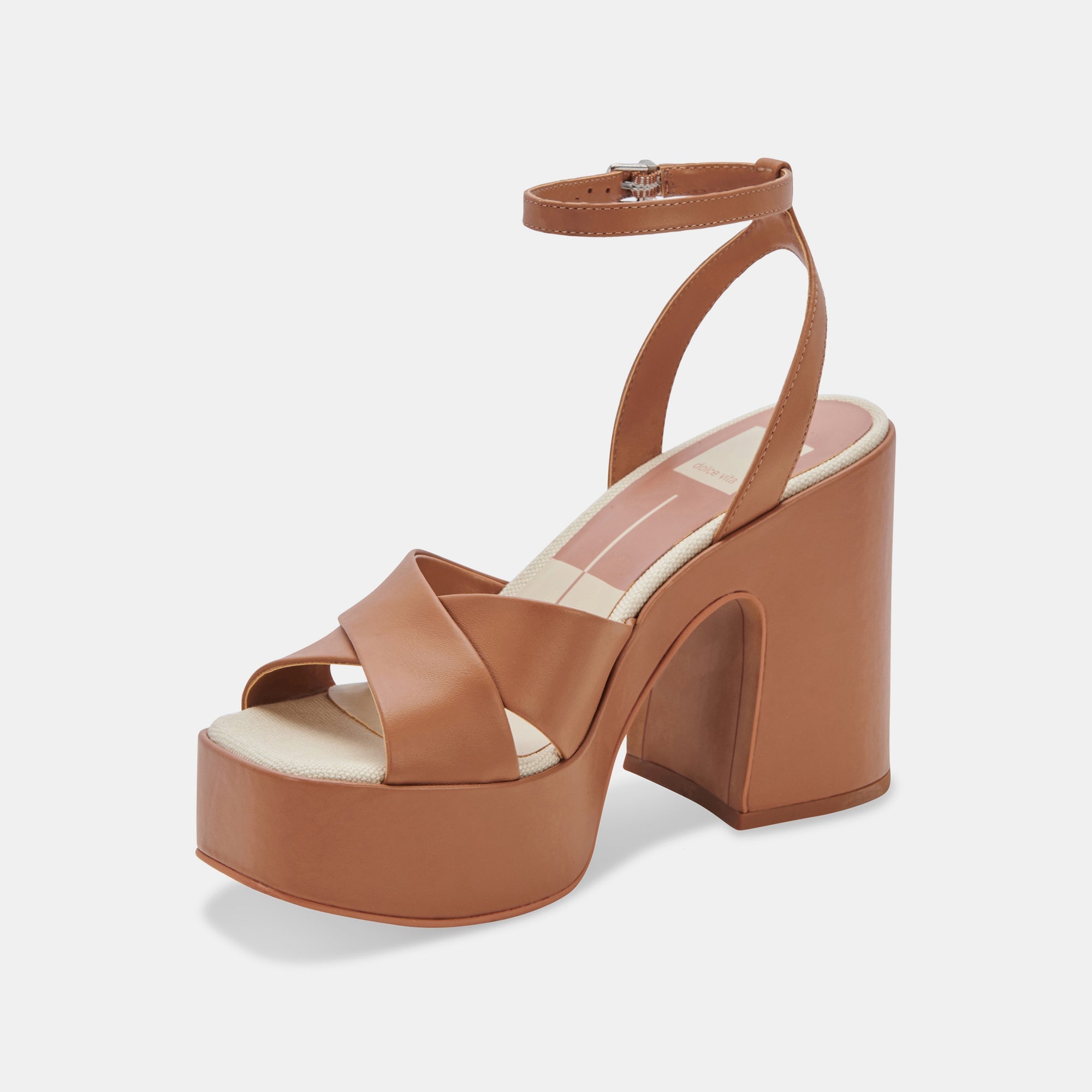 WESSI Women's Leather High Heels in Caramel - Comfortable & Stylish Pumps for Work, Party & Evening Events | Premium Quality Leather Shoes for Women