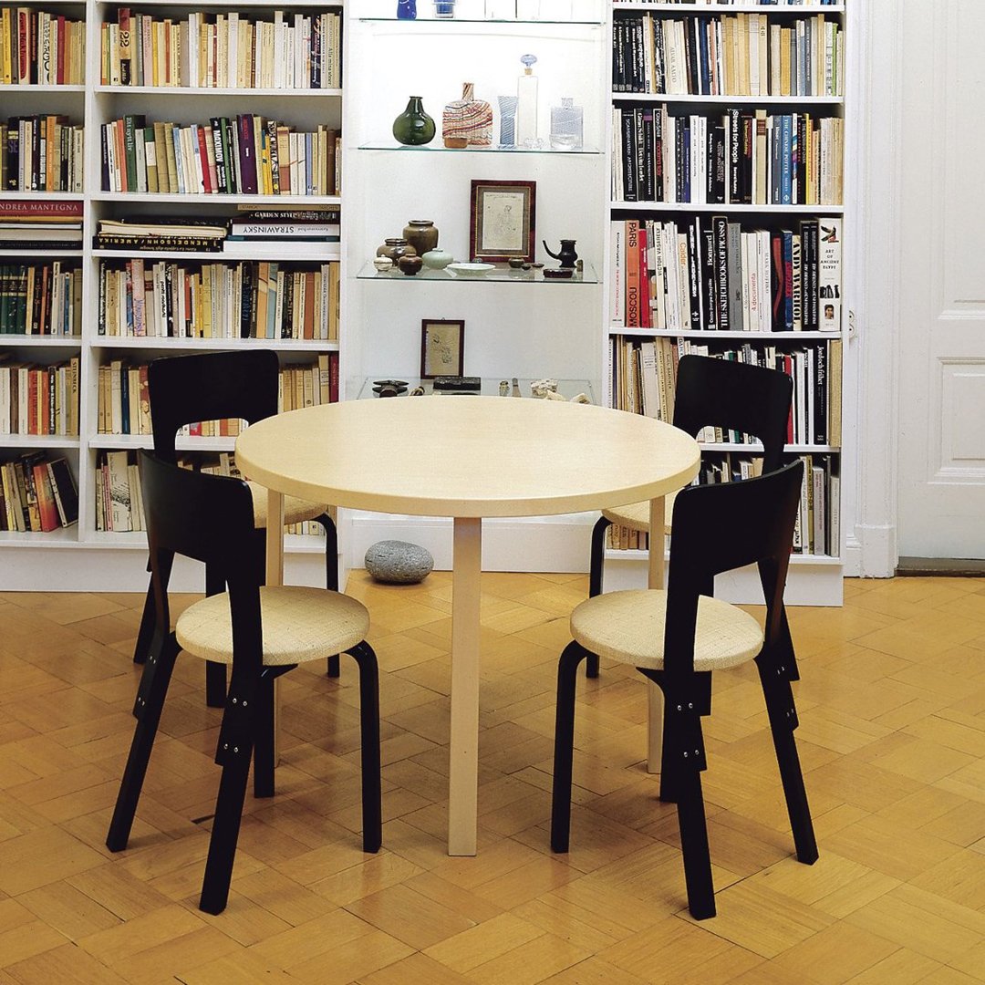 Artek Chair 66 - Modern Scandinavian Wooden Dining Chair - Mid-Century Design for Home, Office & Restaurant Decor