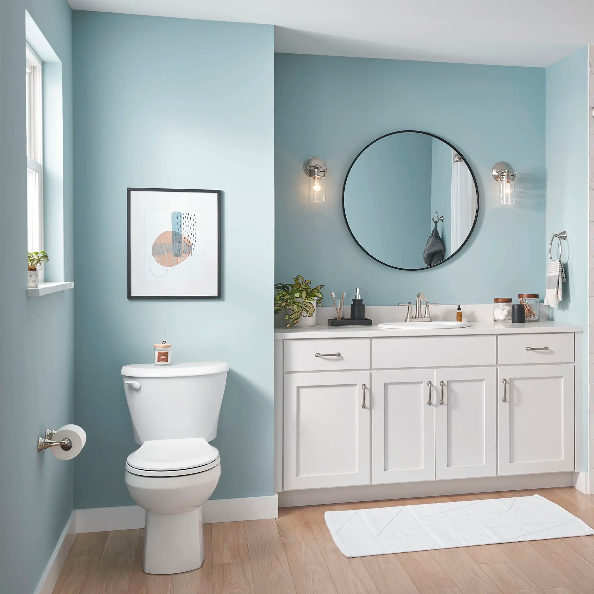 Colony® 3 Two-Piece 1.6 GPF/6.0 LPF Standard Height Round Front Toilet Without Seat - Perfect for Small Bathrooms & Water-Efficient Homes
