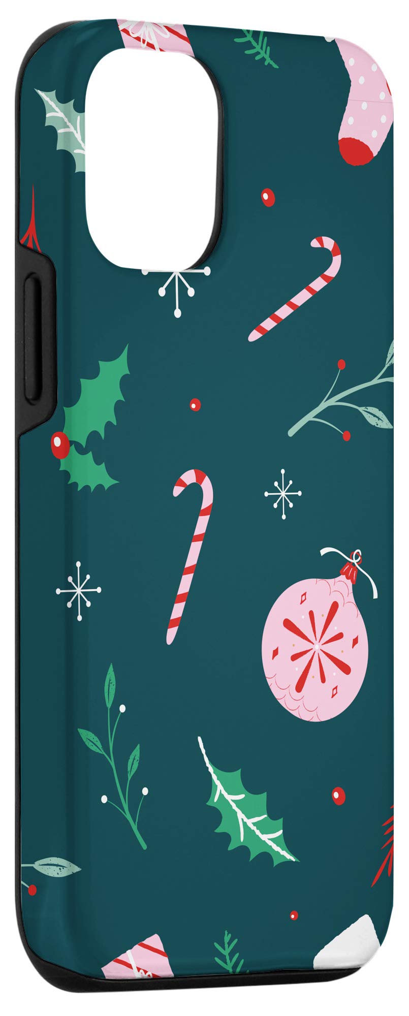 iPhone 12/12 Pro Christmas Gift Set - Festive Socks, Gloves, Candy Cane & Bell Ribbon Case | Perfect Holiday Stocking Stuffer & Secret Santa Gift