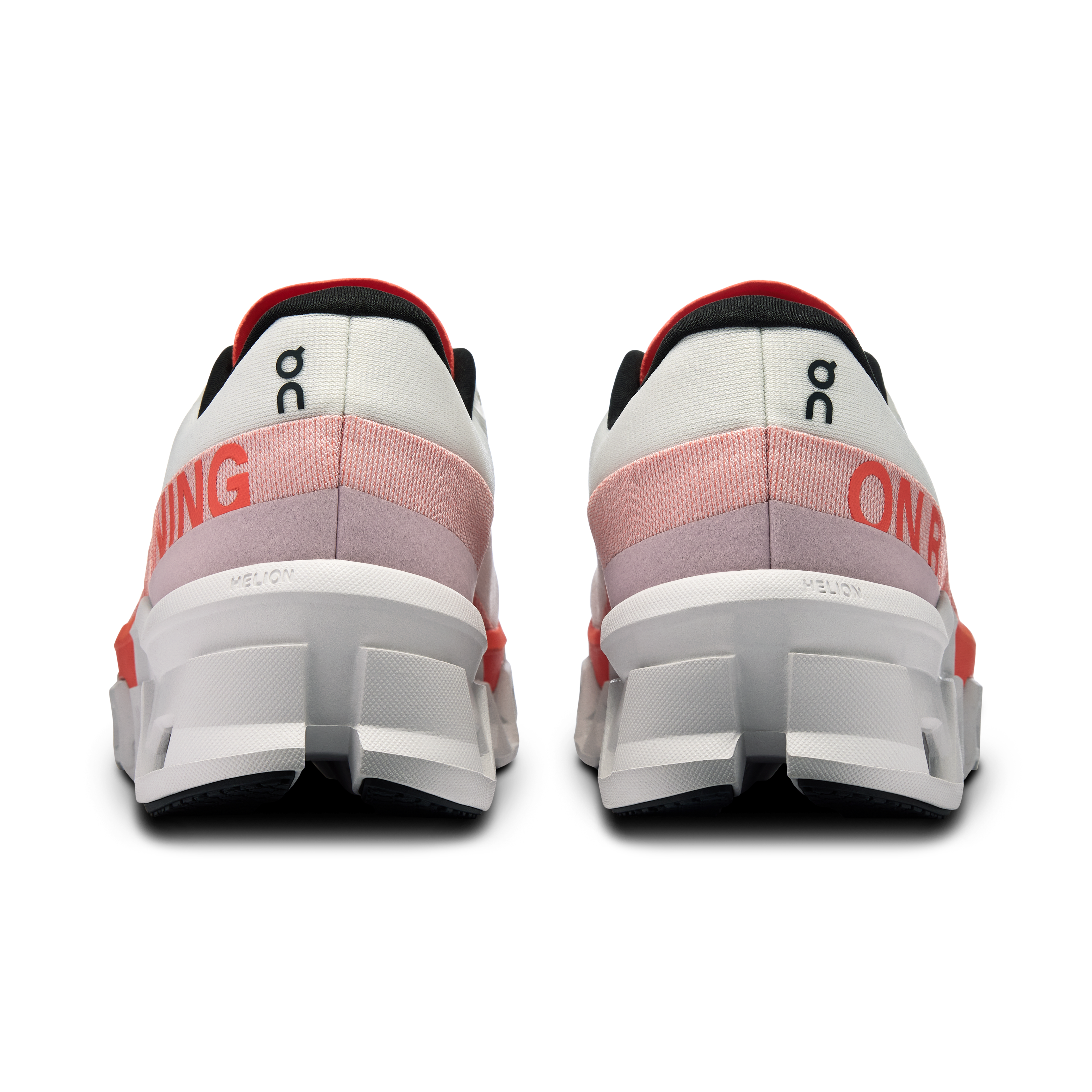On Running Men's Cloudmonster 2 Running Shoes - White/Flame - Lightweight Cushioned Sneakers for Road Running & Jogging