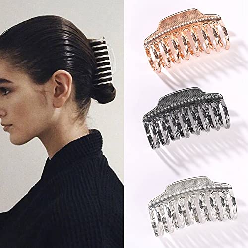 COSYOO Non-Slip Hair Claw Clips for Women - 3 Pack Large Strong Hold Hair Clamps, Elegant Barrettes for Girls & Ladies - Perfect for Styling, Shower, Work & Everyday Use