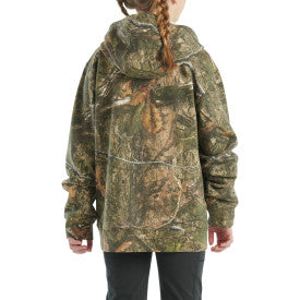 Youth Girls Long Sleeve Camo Graphic Sweatshirt - Mossy Oak Country DNA Print Hoodie for Teen Girls | Cozy Fall & Winter Fashion | School, Outdoor, Casual Wear
