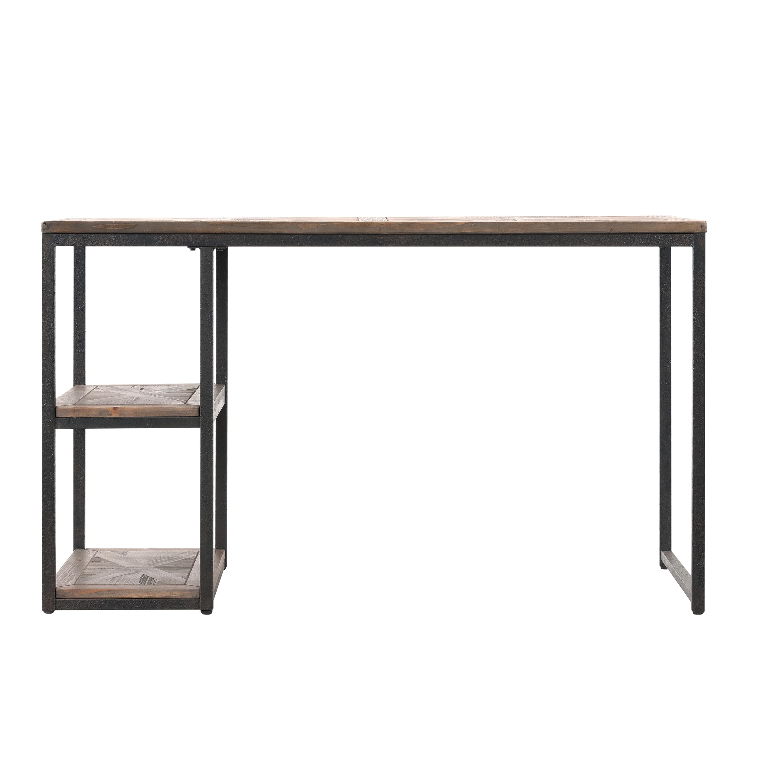 SEI Furniture Southern Enterprises Garviston Reclaimed Wood Writing Desk - Black | Home Office Desk for Small Spaces, Study Table for Students & Professionals