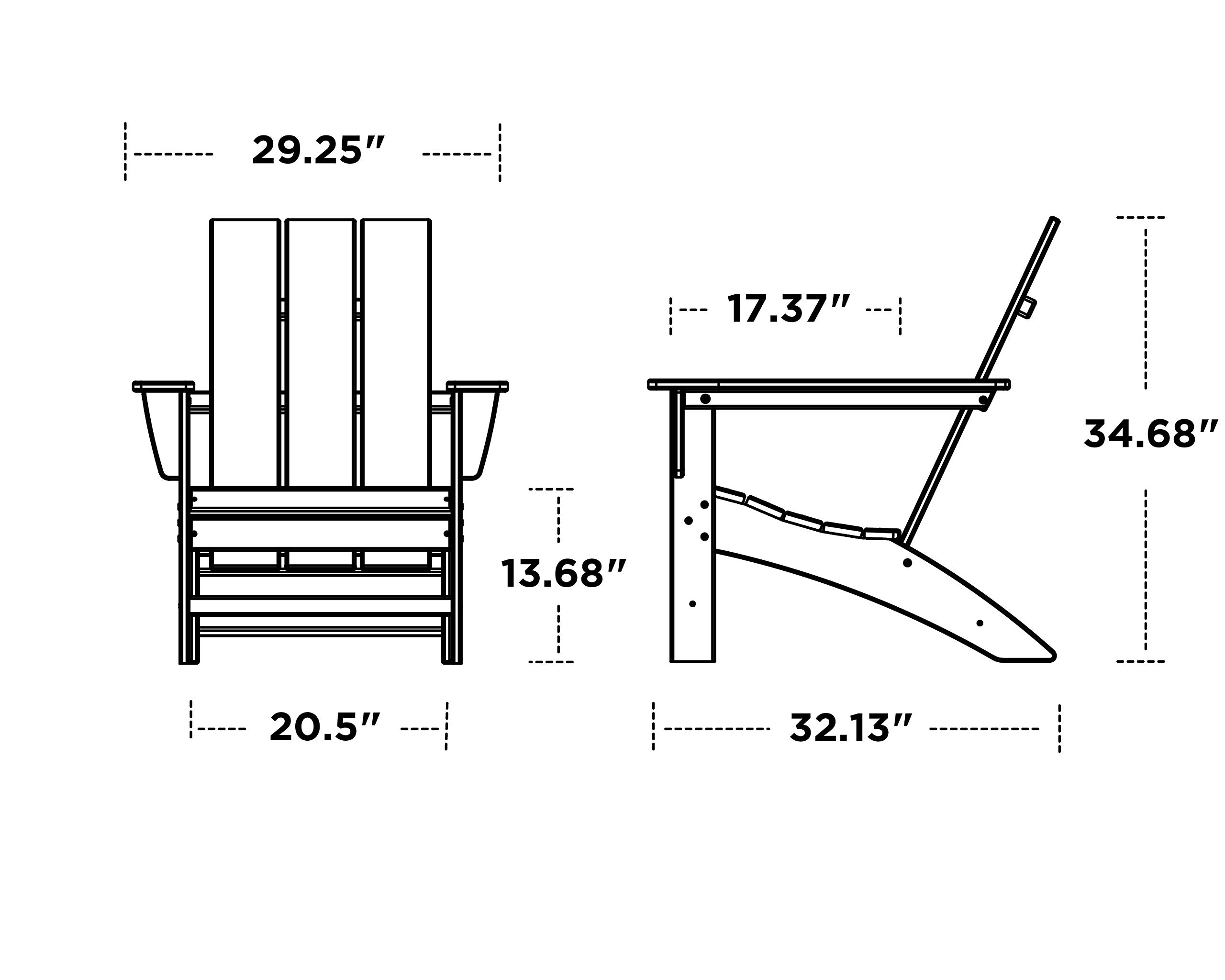 POLYWOOD AD420MA Modern Adirondack Chair - Durable Outdoor Furniture, Weather-Resistant Mahogany Finish - Perfect for Patio, Garden, Poolside & Backyard Relaxation