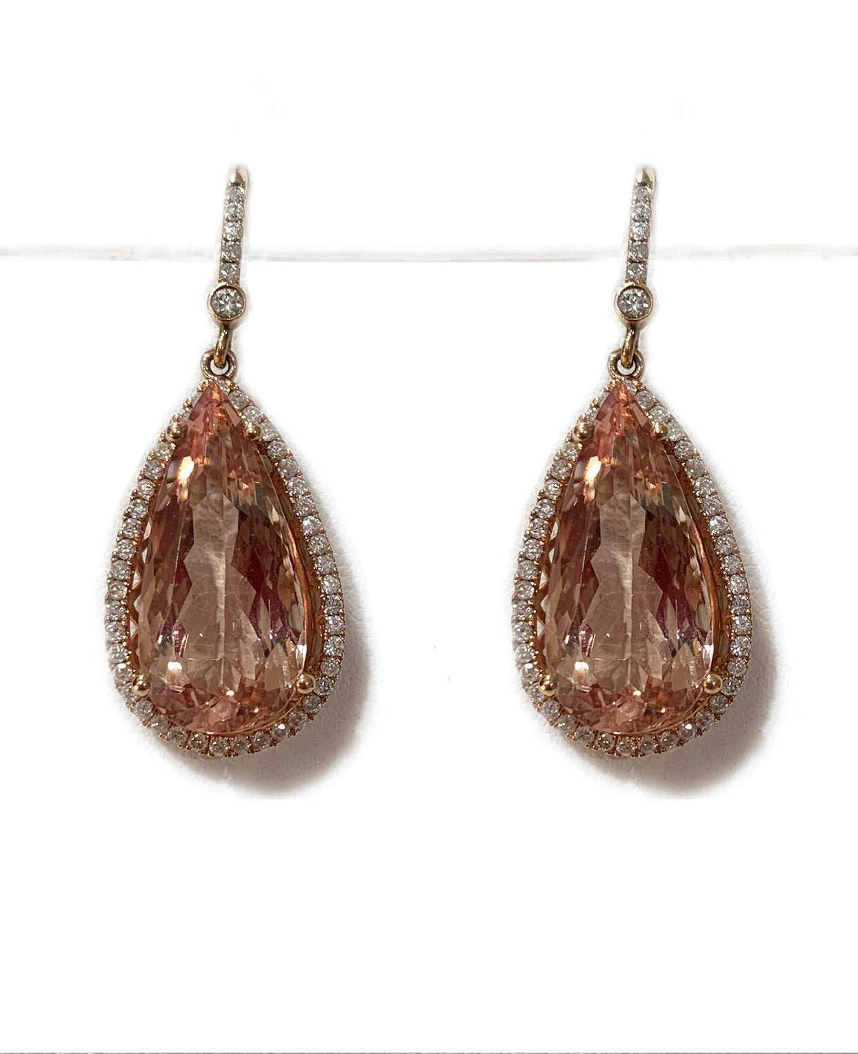 14K Rose Gold Morganite Stud Earrings for Women - Dainty Pink Gemstone Jewelry Gift for Her - Perfect for Weddings, Anniversaries & Special Occasions