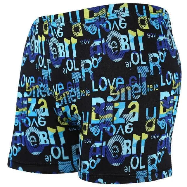 Stylish Printed Men's Beach Shorts - Quick-Dry Swim Trunks for Summer Vacation & Poolside Relaxation