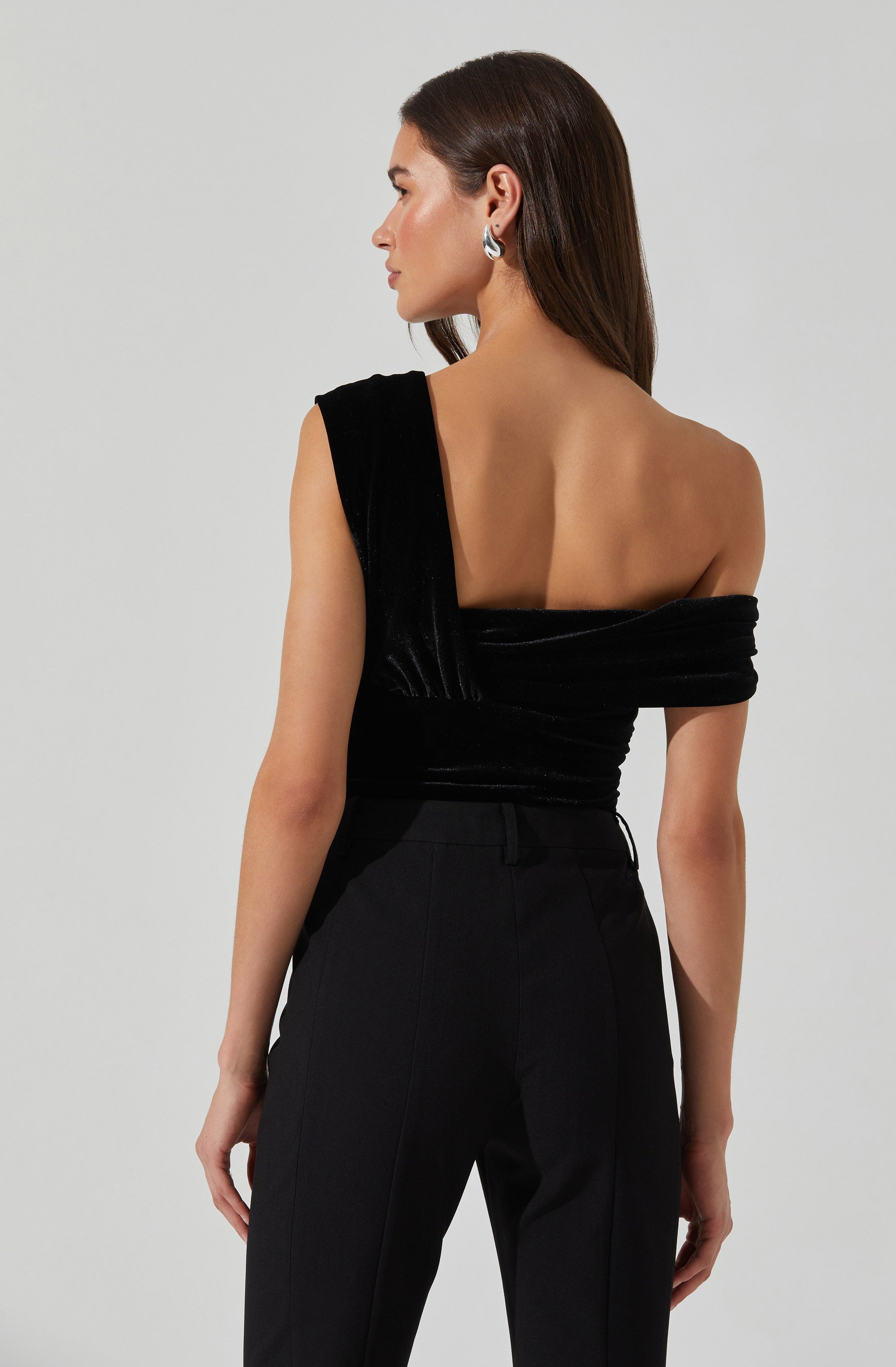 Nera Velvet Off Shoulder Bodysuit for Women - Sexy Stretchy Sleeveless Jumpsuit, Perfect for Date Night, Party & Special Occasions