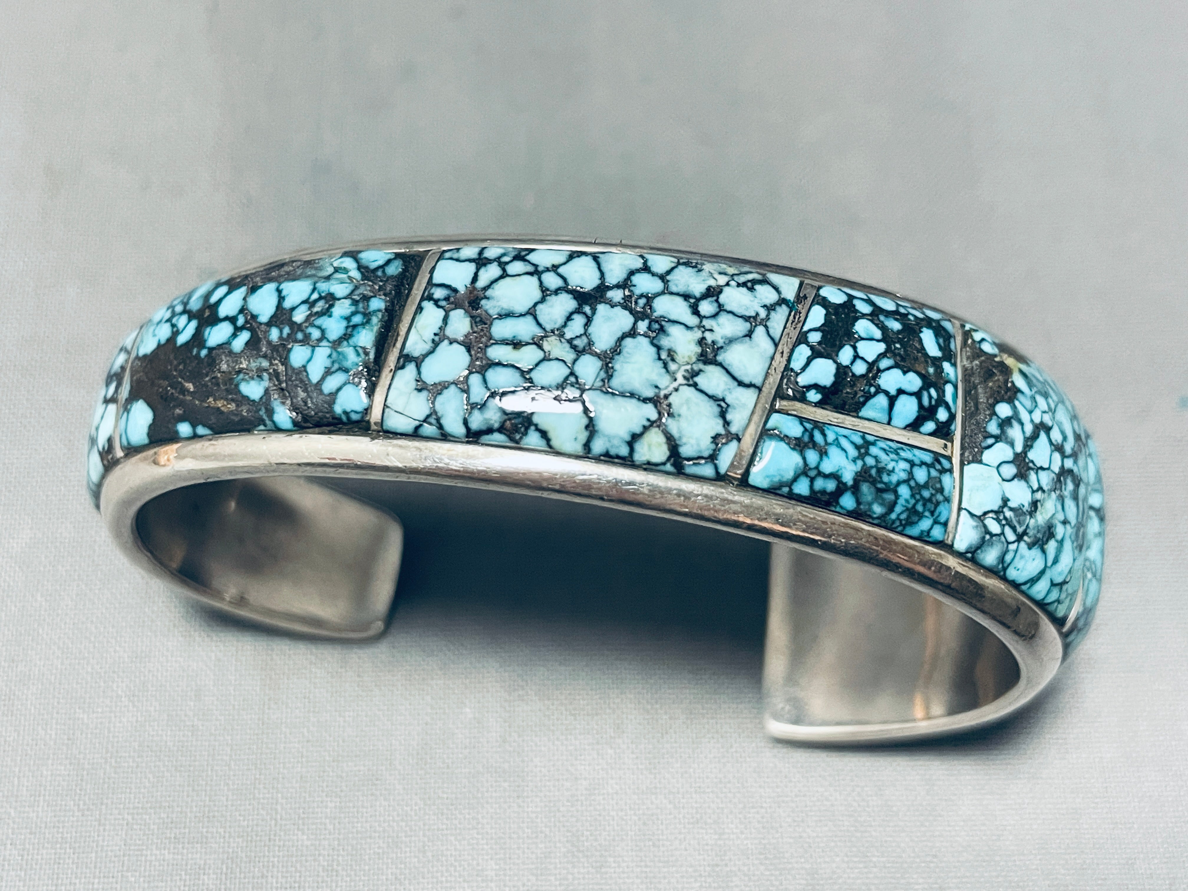 Vintage Navajo Lone Mountain Turquoise Sterling Silver Bracelet - Handmade Native American Jewelry for Women - Perfect for Boho, Western & Festival Fashion
