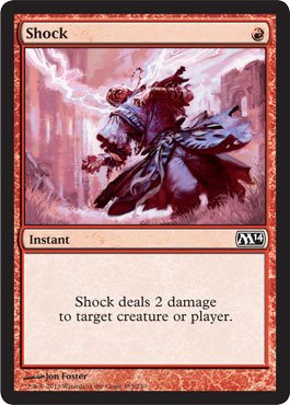Magic: the Gathering Shock Card - Magic 2014 Foil Edition - Instant Spell for MTG Deck Building - Perfect for Competitive Play and Collectors