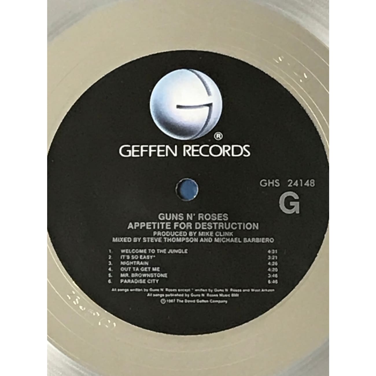 Guns N' Roses Appetite For Destruction RIAA Certified Platinum LP Record Award - Perfect for Music Collectors, Rock Memorabilia Displays & Band Merchandise Collections