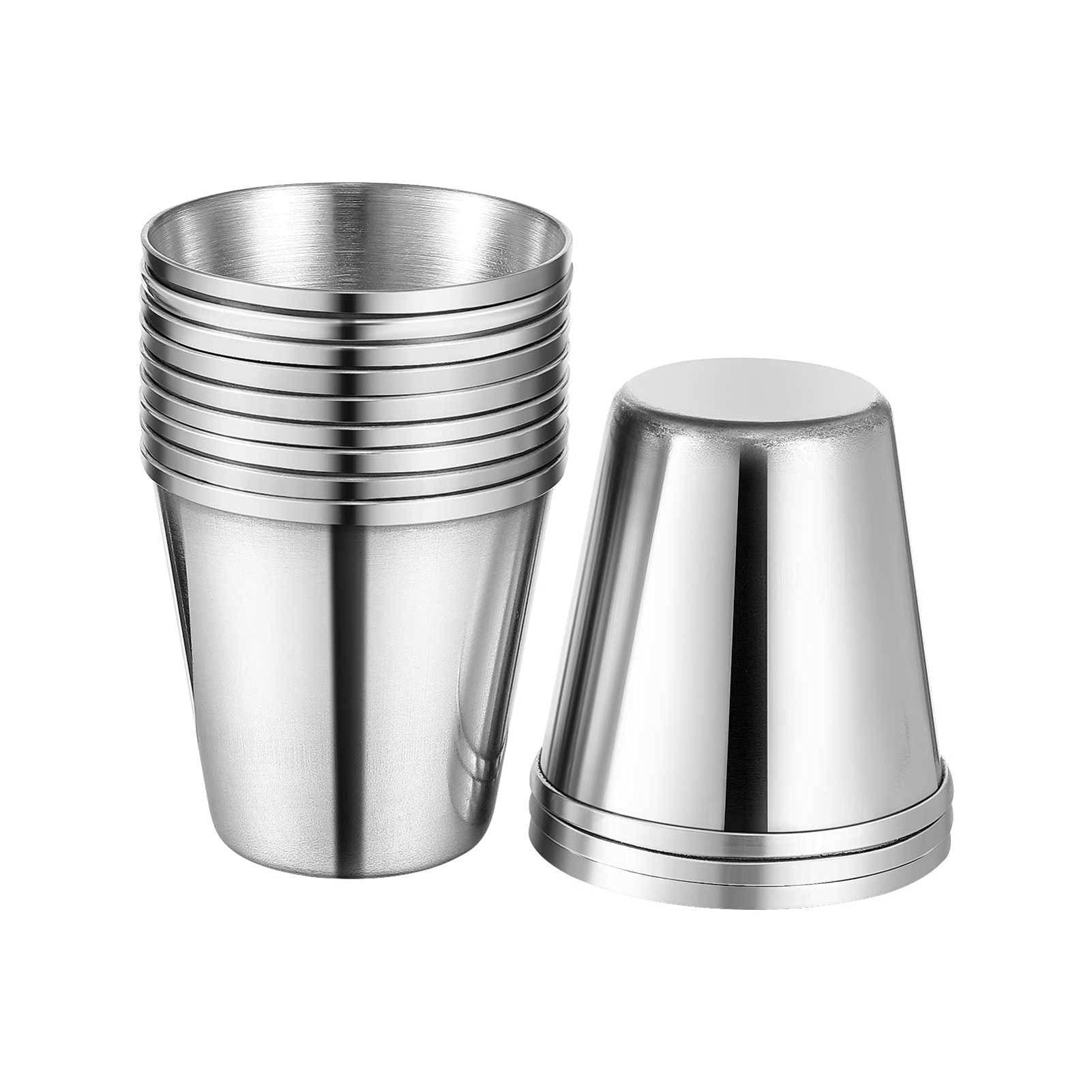 12-Pack 30ml Stainless Steel Shot Glasses - Unbreakable Metal Drinking Cups for Whiskey, Tequila & Liquor - Perfect for Home Bars, Parties & Outdoor Use - Durable Wine & Sauce Containers