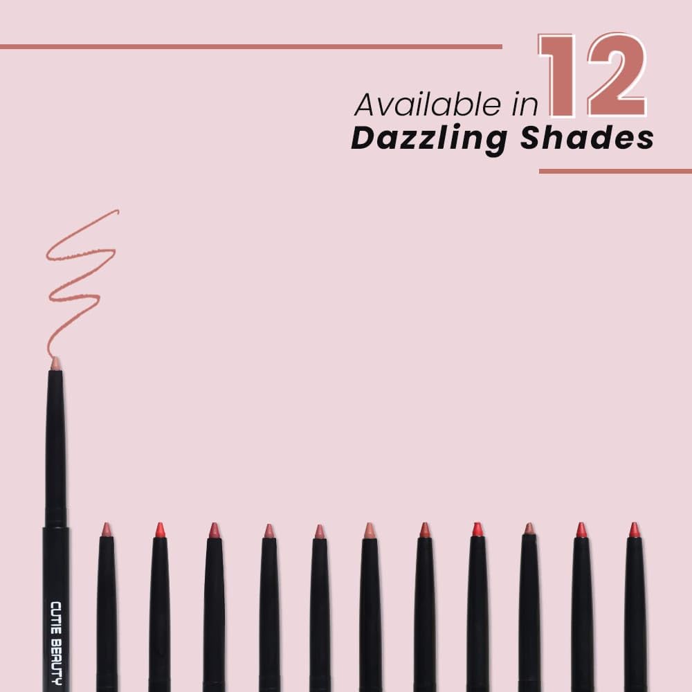 Cutie Beauty Professional Lip & Eyeliner Pencil - Dark Brown | Long Lasting Waterproof Makeup for Everyday Wear & Special Occasions