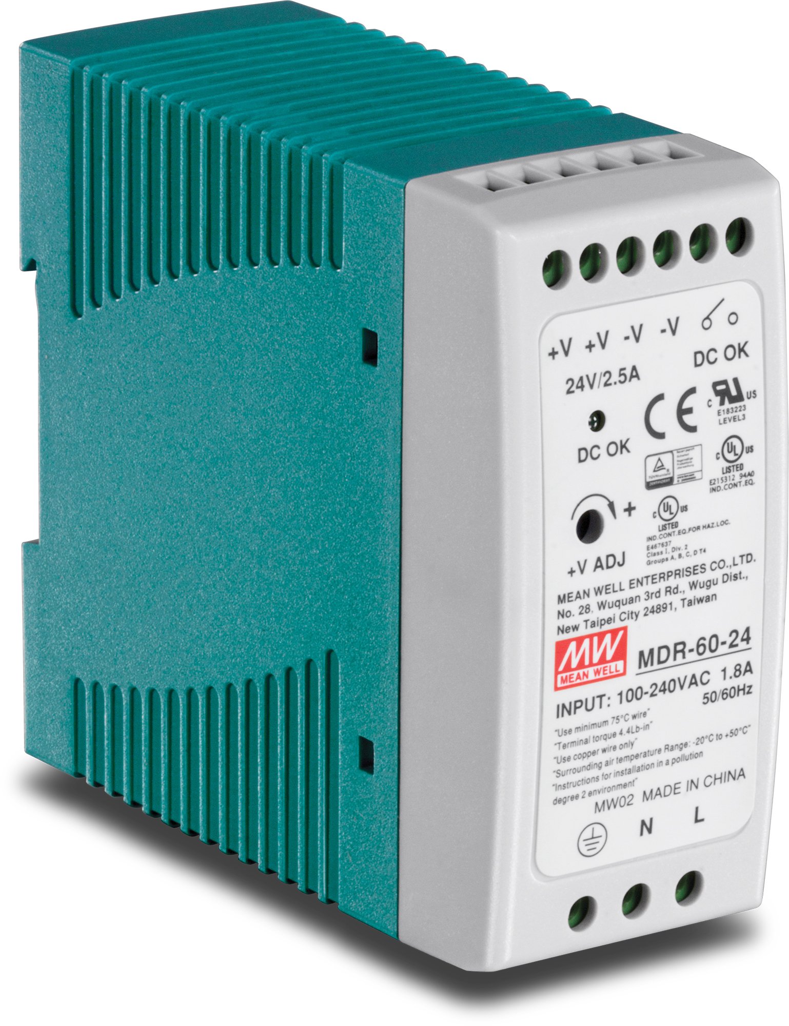 TRENDnet 5-Port Industrial Gigabit DIN-Rail Switch with 10Gbps Capacity & IP30 Rating (-40°F to 167°F) + 60W DIN-Rail Power Supply - Ideal for Factory Automation, Smart Grids & Harsh Industrial Environments