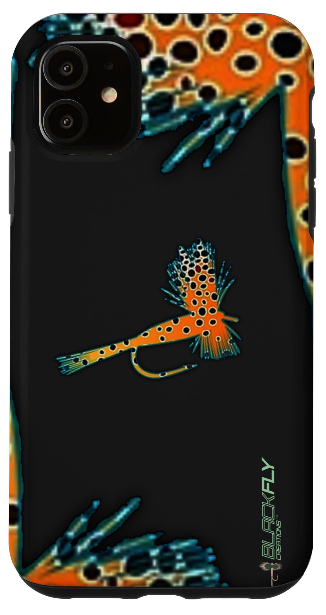 Premium iPhone 11 Fly Fishing Trout Skin Phone Case - Durable Protective Cover with Dry Flies Design - Perfect for Outdoor Enthusiasts & Anglers