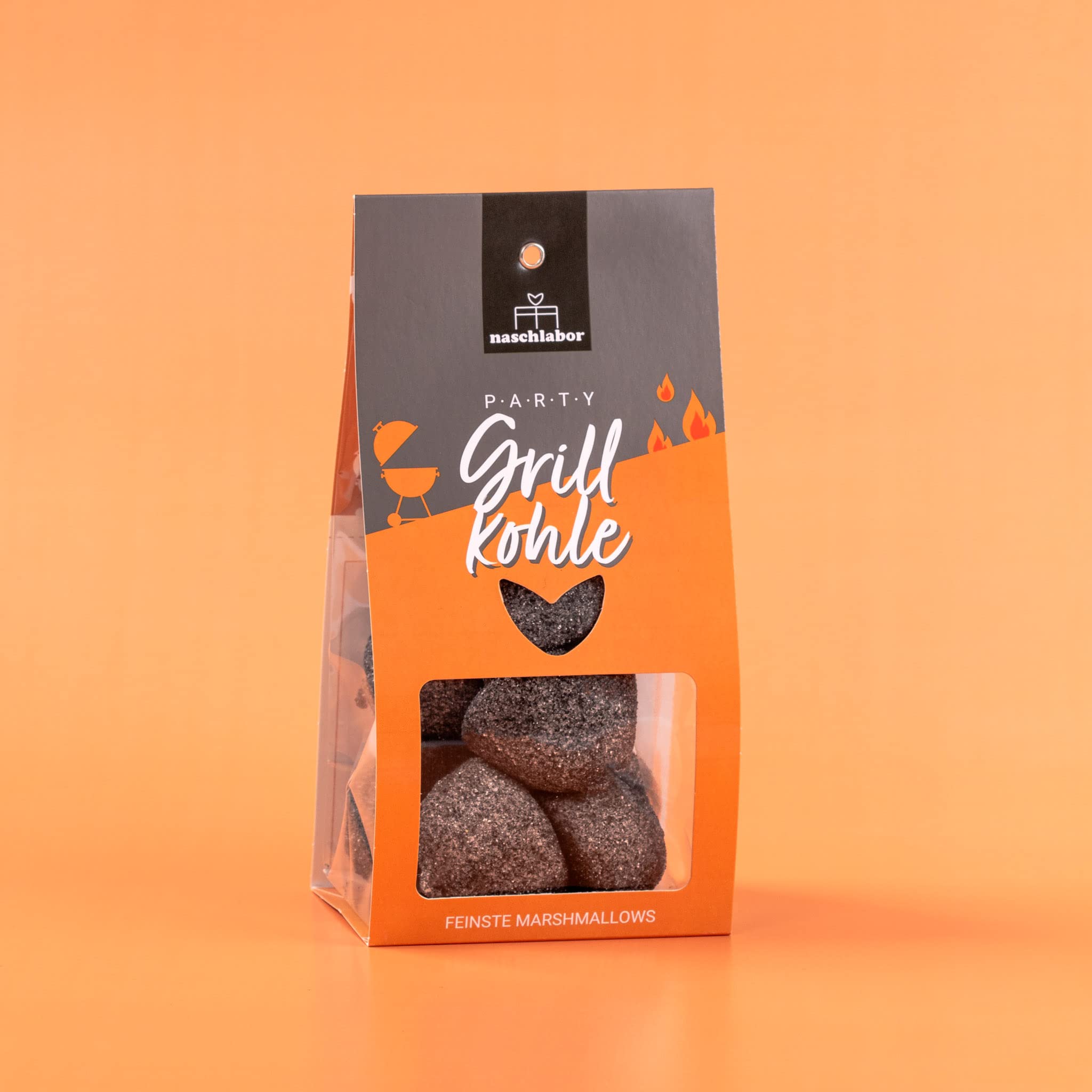 Premium Marshmallow Charcoal for Grilling - Fun BBQ Party Gift Set with Unique Coal-Shaped Marshmallows - Perfect for Campfires, Backyard BBQs & Outdoor Gatherings