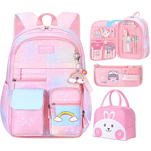 3 Pcs-set Pink Kawaii Backpack