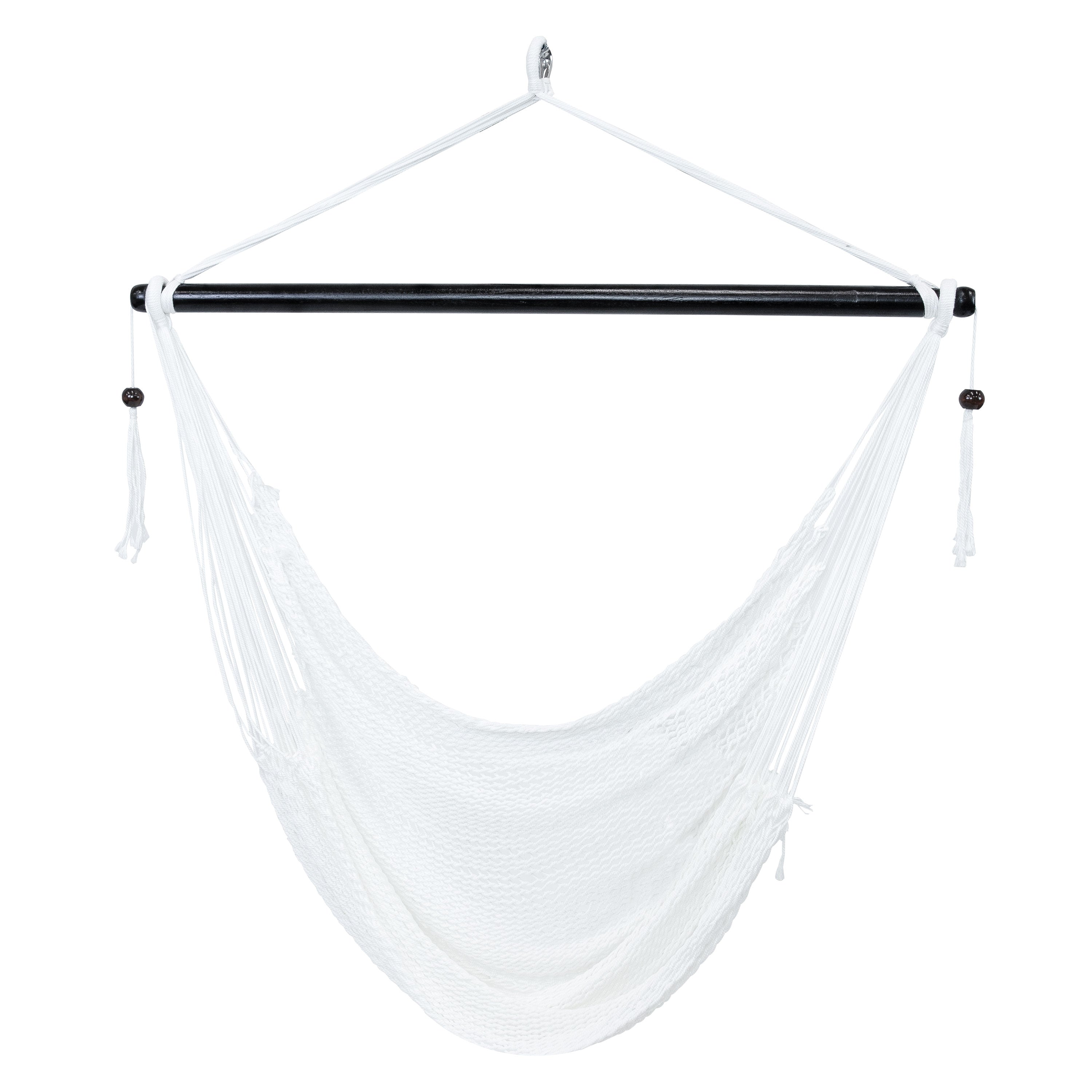 Extra Large Caribbean Polyester Rope Hammock Chair for Outdoor Relaxation - Perfect for Backyard, Patio, Poolside & Beach Lounging