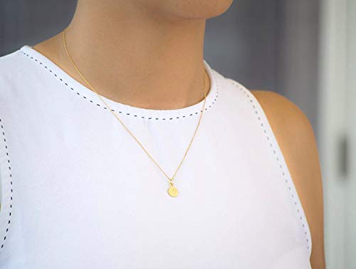 14K Gold Sun Disc Necklace with Macedonian Pendant - Star of Vergina Ancient Greek Jewelry - Perfect for Historical Reenactments, Greek Mythology Lovers & Unique Gift Giving