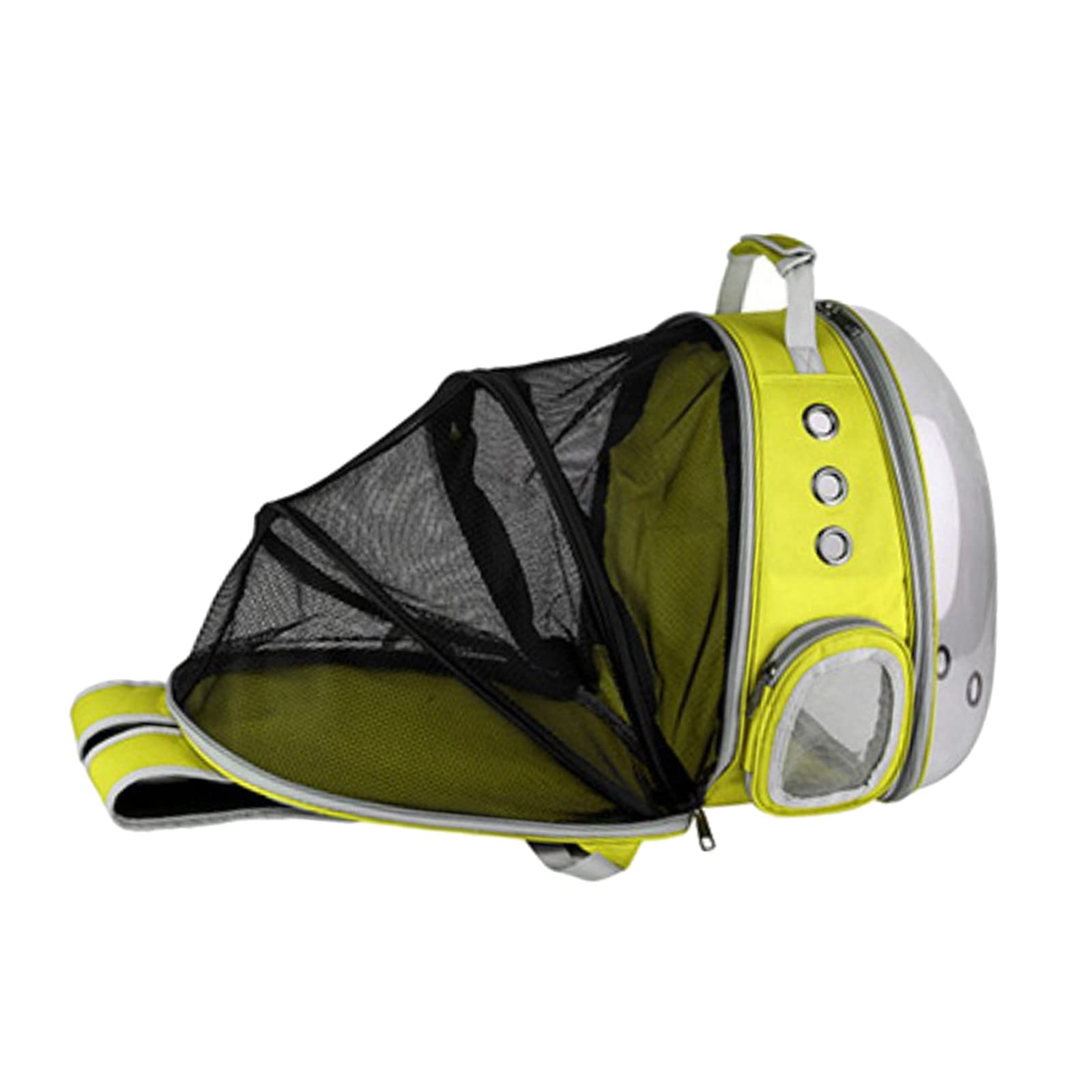 Enakshi Expandable Cat Carrier Backpack - Clear Bubble Pet Travel Backpack for Cats & Small Dogs, Airline Approved, Breathable & Durable, Perfect for Hiking, Traveling, Sightseeing & Outdoor Adventures | Yellow