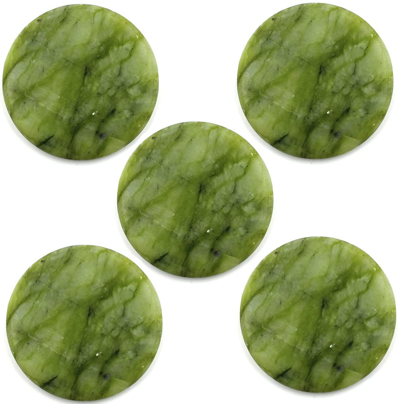 5 Pack Jade Stone Lash Adhesive Pallet Stand - 5cm Diameter for Eyelash Extension Glue Holder | Professional Eyelash Extension Tools for Salon & Home Use