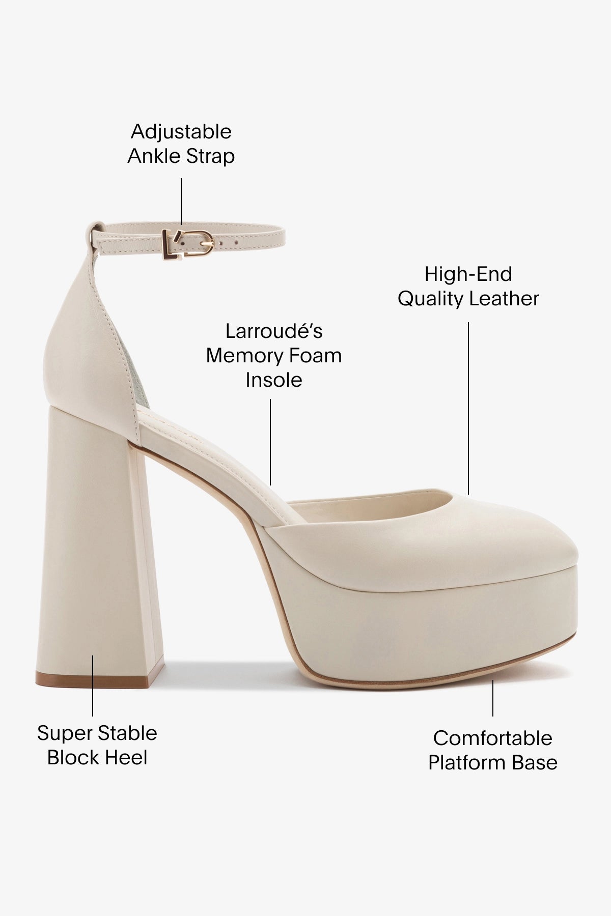 Ari Pump Women's Shoes in Ivory Leather - Elegant & Comfortable Heels for Work, Party & Wedding | Perfect for Office, Formal Events & Special Occasions